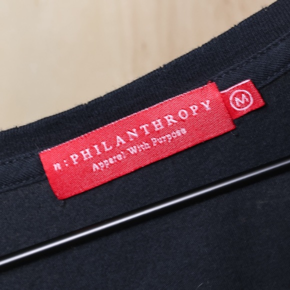 n:Philanthropy Boot Long Sleeve Crewneck Bodysuit Black Size Medium - Picture 4 of 4